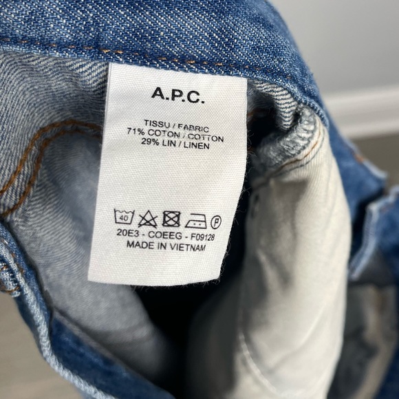 A.P.C. "JUDIE" COTTON LINEN DENIM ANKLE JEANS RAW GEM 25 APC - Picture 11 of 16